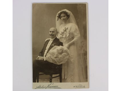 Starožitná fotka kabinetka svatební