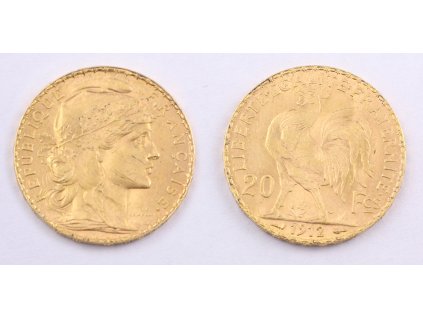 Zlatá mince 20 Frank Marianne Kohout 1912