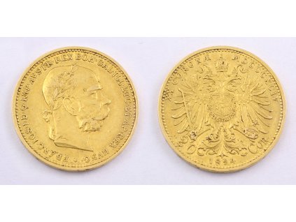 Zlatá mince 20 koruna 1894