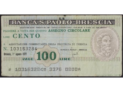 35423 italie 100 lire assegno circolare