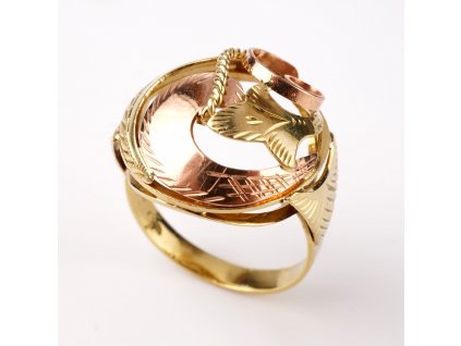 Zlatý prsten skládaný v56