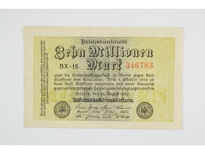 10 millionen Mark 1923 s. BX