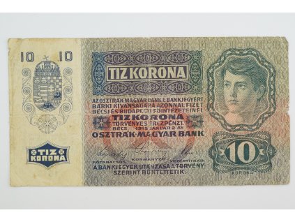 10 korun 1915 s. 1113 berz přetisku