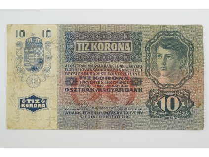 10 korun 1915 s. 1106 berz přetisku