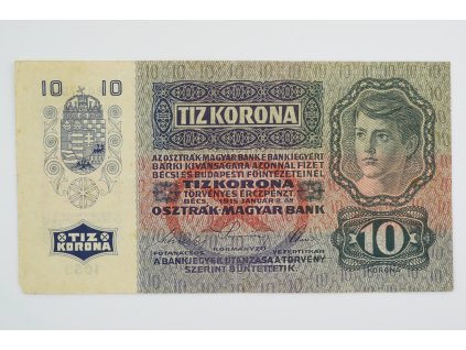 10 korun 1915 s. 1053 berz přetisku