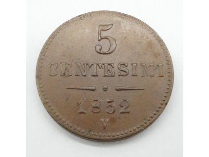 5 centesimi F.J.I.-1852 V