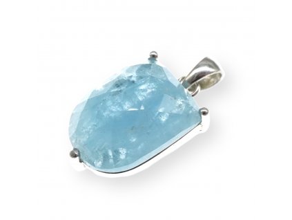 Stříbrný přívěsek s modrým kamínkem