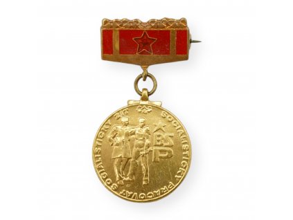Odznak - vyznamenání ČLEN BRIGÁDY SOCIALISTICKÉ PRÁCE SOCIALISTICKY PRACOVAT SOCIALISTICKY ŽÍT (x15110)
