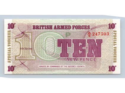 10 Ten New Pence - SPECIAL VOUCHER ! BRITISH ARMED FORCES