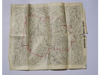 Mapa Okresní Hejtmanství Rokycanské