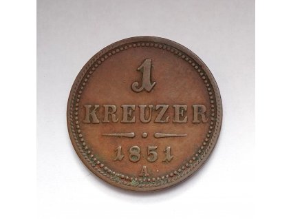 1 kreuzer 1851 A