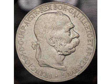 Stříbrná 5 koruna FJI rok 1900