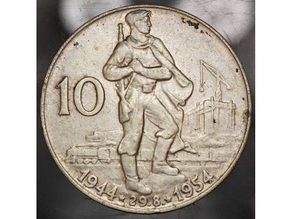 10 kčs 1954 Voják stříbrná mince