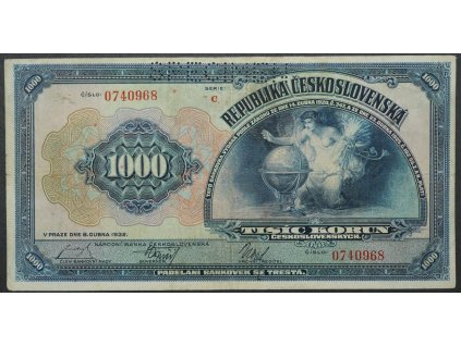 1000 kč 1932 serie C specimen