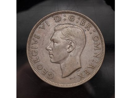 Stříbrná britská mince half crown George VI.-1943