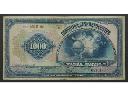 1000 korun 1932 serie B