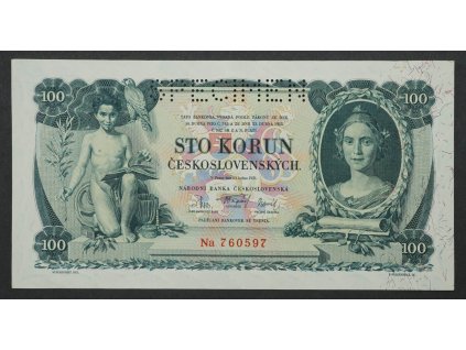 100 korun 1931 serie Na SPECIMEN