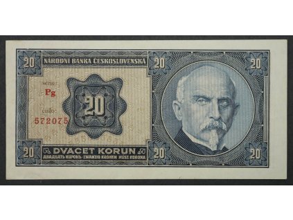 20 korun 1926 serie Pg UNC