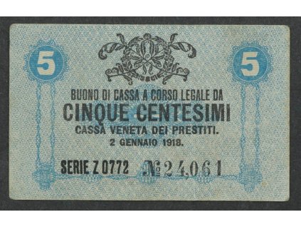5 centesimi 1918 Itálie