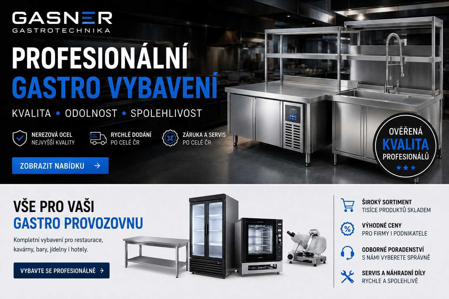 Gastro vybavení svařované