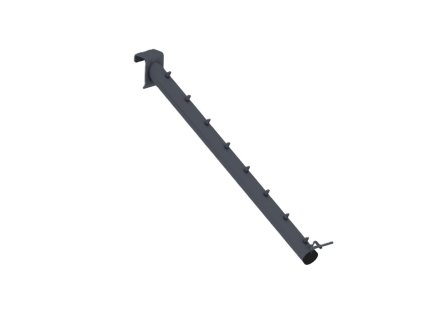 Šikmý háček s válečky a cenovkou 50cm Ø25mm