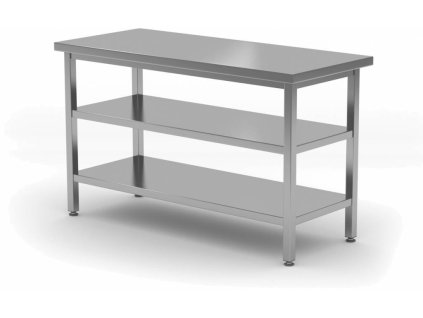 Nerezový prostorový stůl 2 police 50x60x85cm
