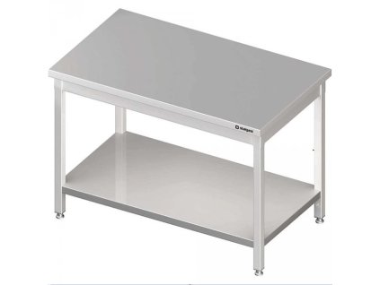 Nerezový prostorový stůl s policí Stalgast 60x60x85cm