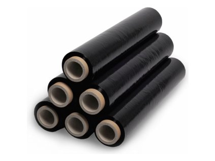 Stretch fólie 2,5kg, 50cm, 23my, černá, netto váha 2,25kg, 6ks