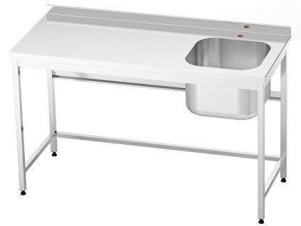 Nerezový stůl s dřezem vpravo lisovaný 100x60x85cm, (dřez 40x40x30cm)