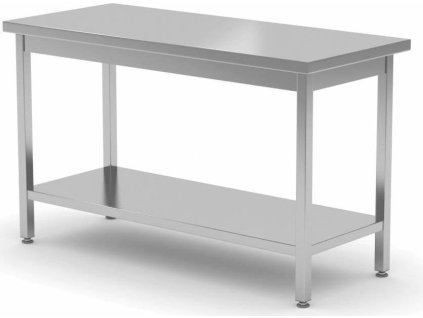 Nerezový prostorový stůl s policí 50x60x85cm
