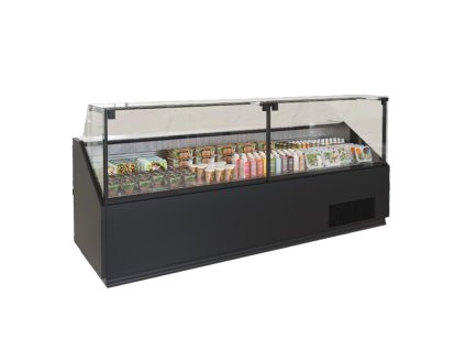 Potravinářská chladicí vitrína Quadros SlimSolid 256x80cm