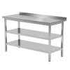 Nerezový stůl 2 police 100x60x85cm