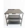 Nerezový stůl 2 police 90x70x85cm