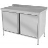 Nerezový stůl se skříňkou 120x70x85cm
