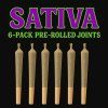 6PACK PRE-ROLLED JOINTS - SATIVA