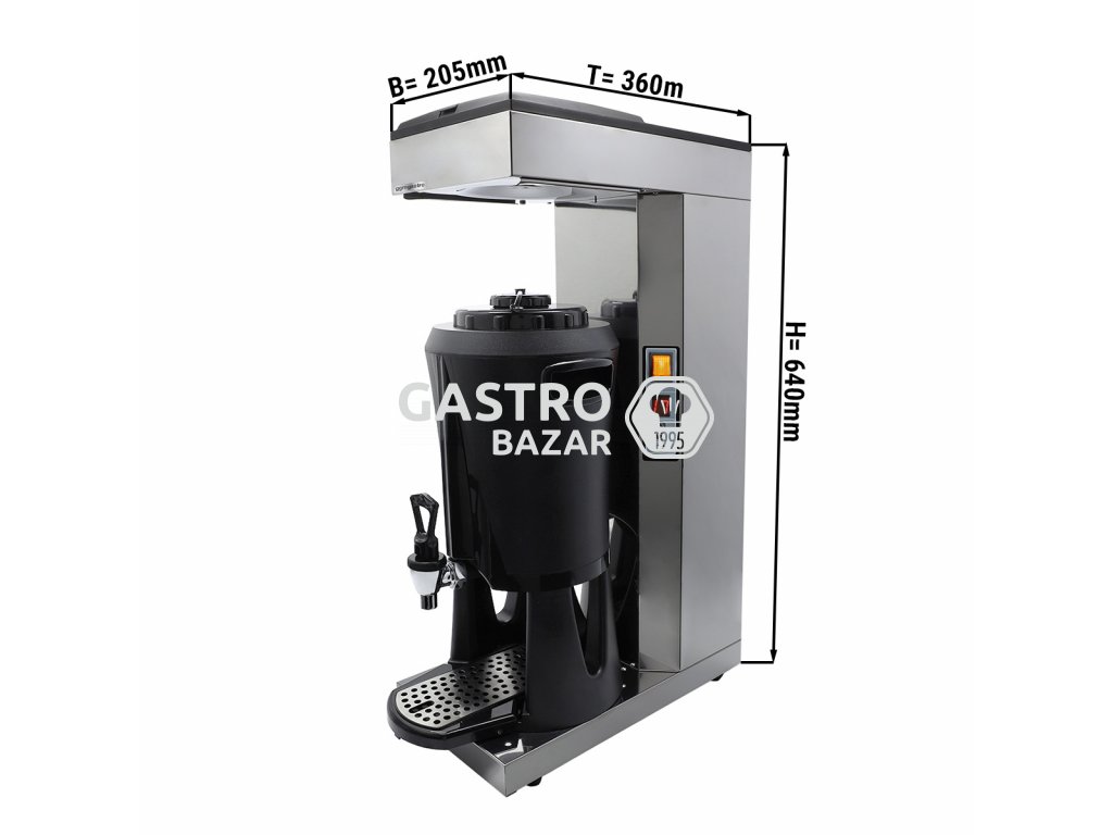 Filter coffee machine - 2.5 liters - 2.2 kW - with thermokinetics & automatic water filling - incl. thermos container