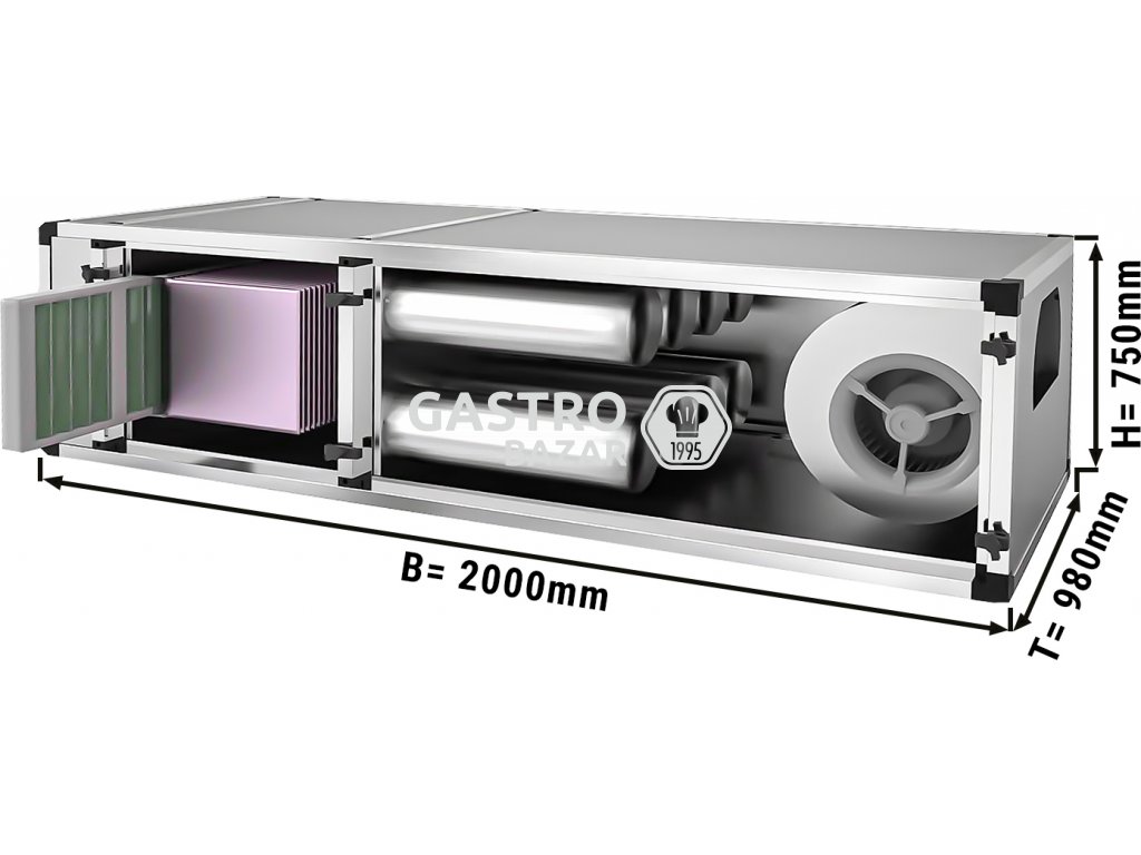 Exhaust air purification system - 5400 m³ (with pre-filter, pocket filter & activated carbon filter)