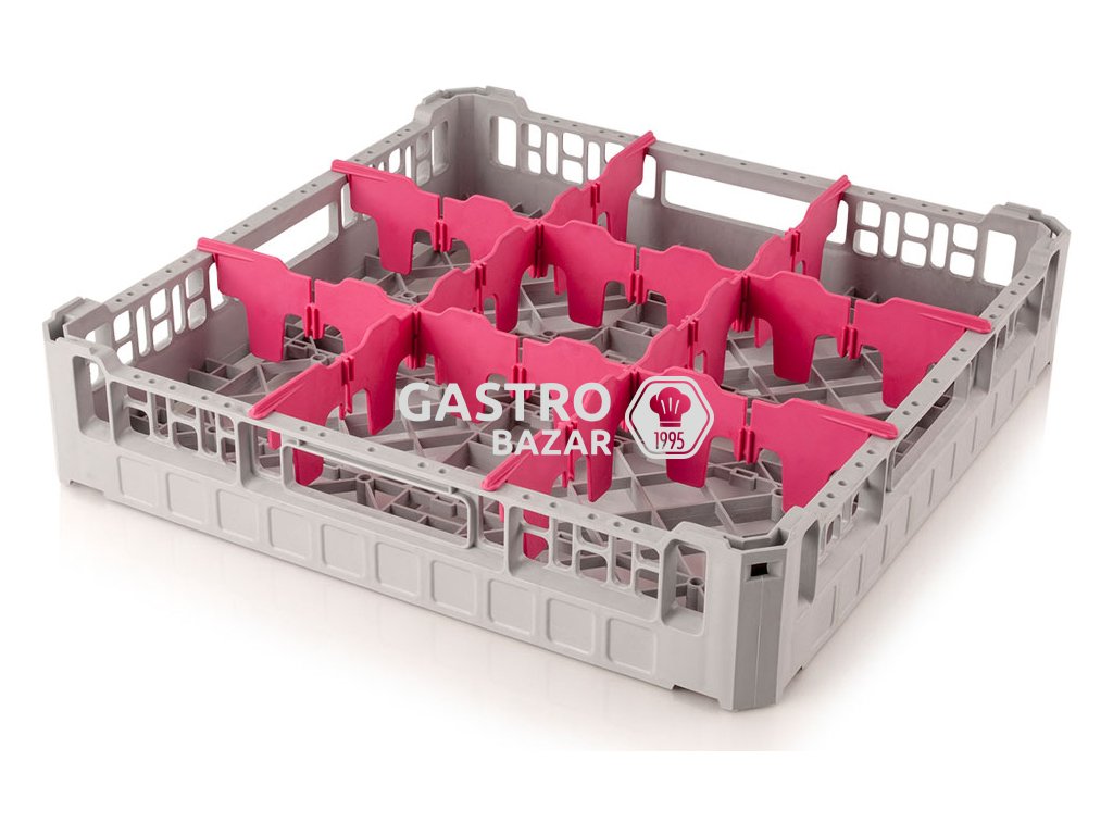 Kôš na sklo - 50 x 50 cm - s 9 priehradkami