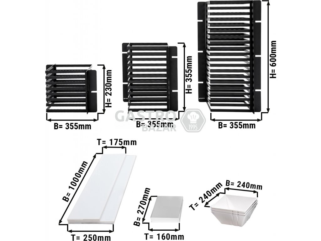 Etagerie/ Buffet Stand in Perspex - Black/ White