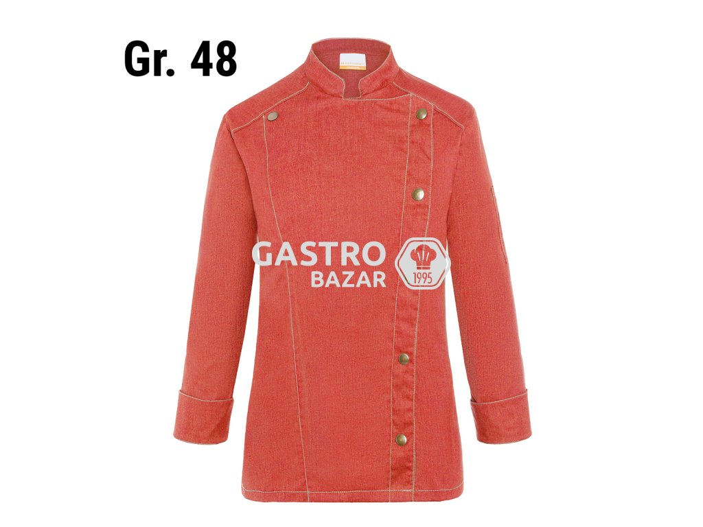 Karlowsky Ladies Chef Jacket Jeans Style - Vintage Red - Velikost: 48