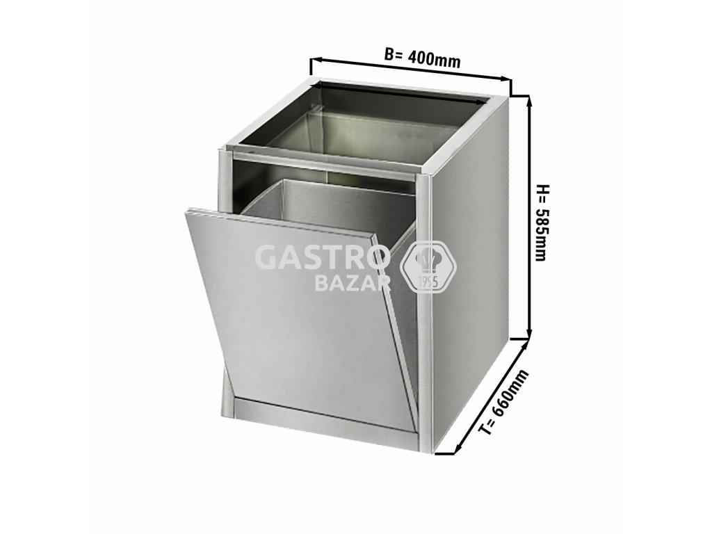 Odpadkový koš 0,4 m - modul pro pracovní stoly hluboký 700