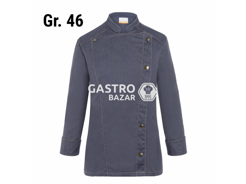 KARLOWSKY | Ladies Cooking Jacket Jeans Style - Vintage Black - Size: 46