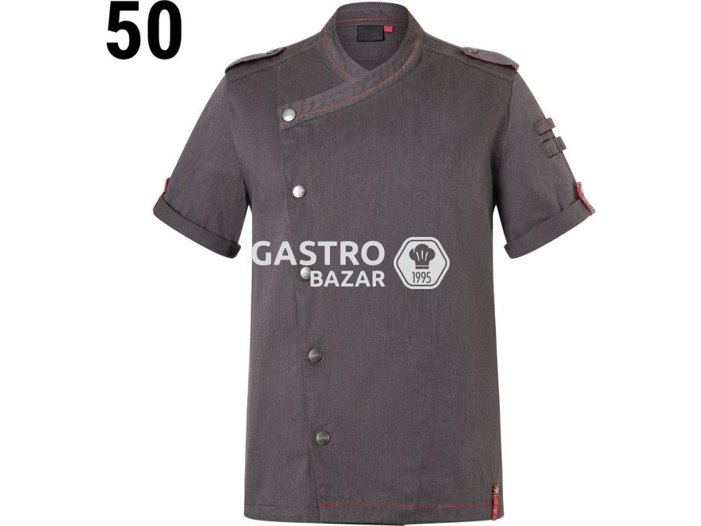 Kuchařská rondon Denim Style s krátkým rukávem ROCK CHEF®-Stage2