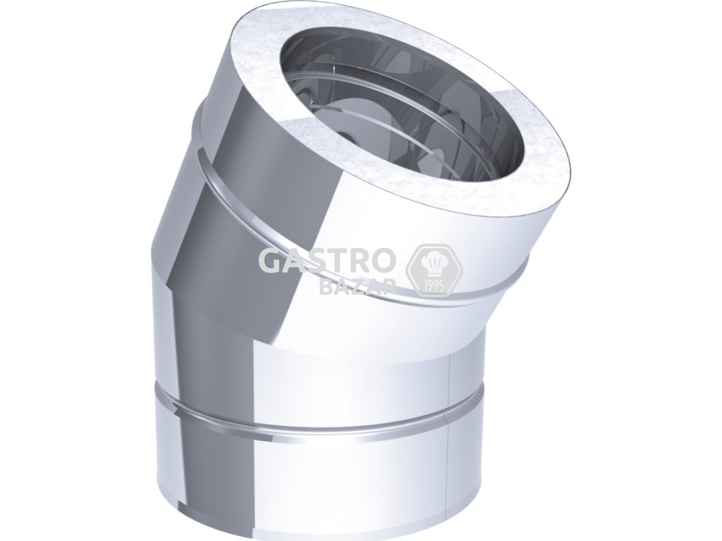 Lomená rúrka - tuhá 30 ° - z nerezovej ocele - Ø 400 mm