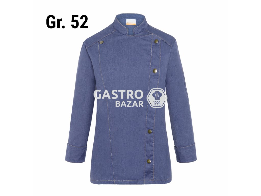 KARLOWSKY | Ladies Cooking Jacket Jeans Style - Vintage Blue - Size: 52