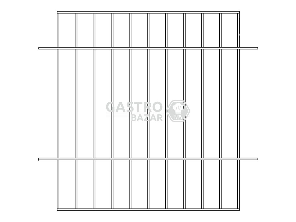 Vertikálna mriežka - Výška: 432 mm