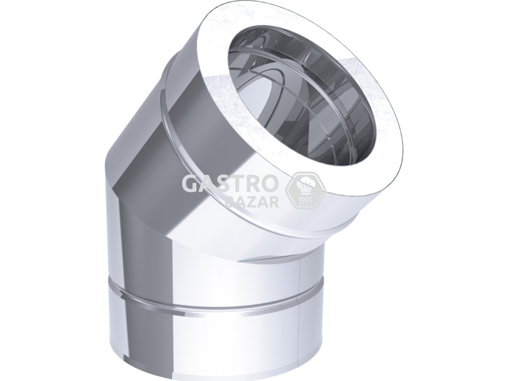Lomená rúrka - tuhá 45 ° - z nerezovej ocele - Ø 300 mm