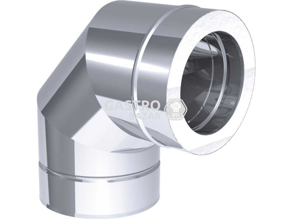 Lomená rúrka - tuhá 90 ° - z nerezovej ocele - Ø 400 mm
