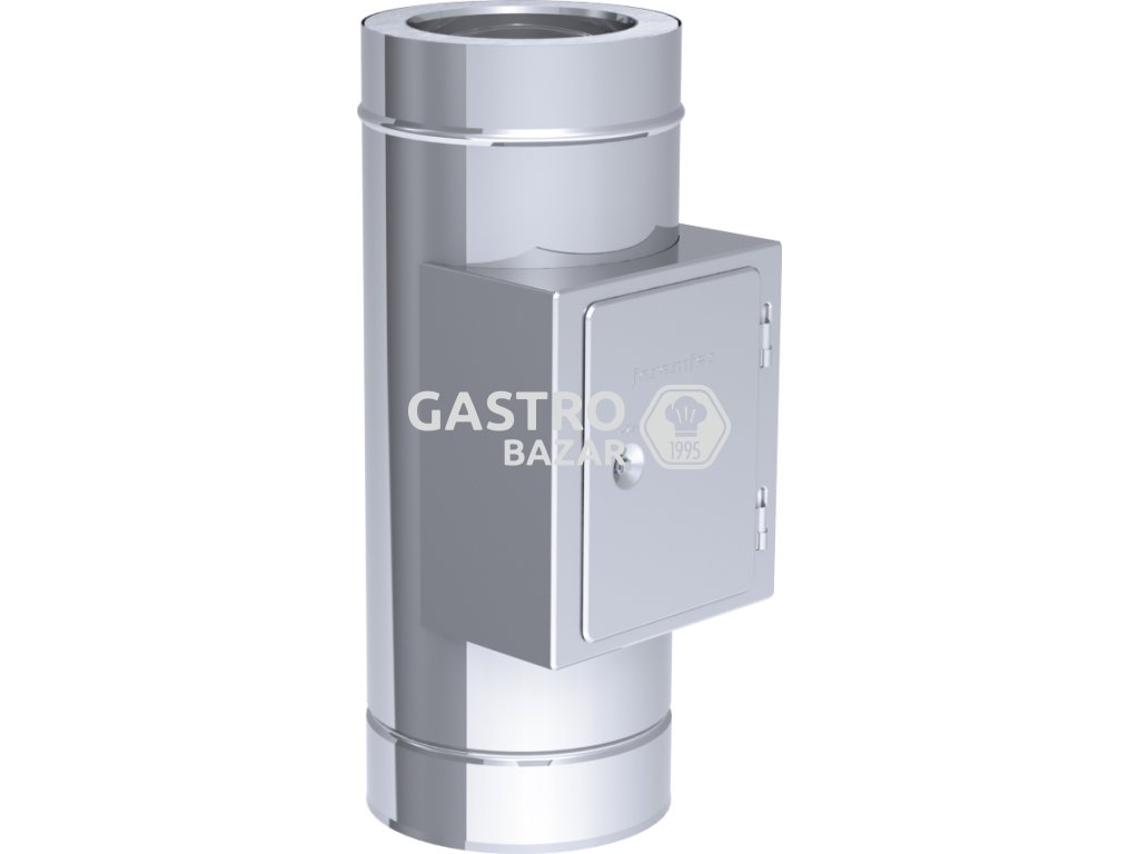 Hladká čistiaca vsuvka do potrubia - s krabičkou - z nerezovej ocele - Ø 400 mm