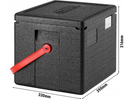 CAMBRO | CAM GOBOX® Poloviční, horní plnění GN 1/1 - s nosným popruhem v červené barvě